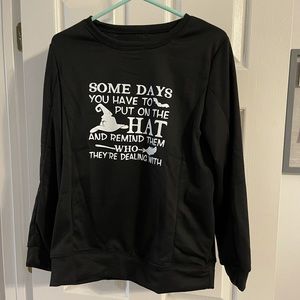 New black sweatshirt, long sleeves, round neck. XL
